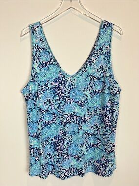 Lilly Pulitzer Gigi V-Neck Tank Top, Size XL